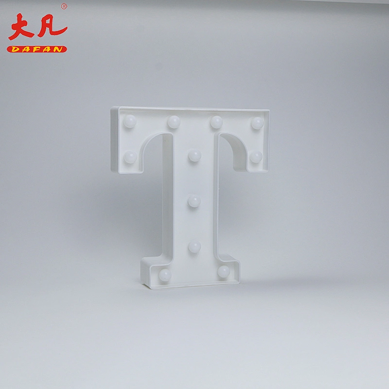 T festival decoration led battery letter light alphabet lamp 3d led letter sign