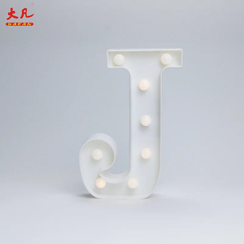 J圣诞节led灯室光环与字母设计塑料灯3d led字母标志