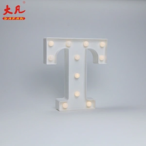 T festival decoration led battery letter light alphabet lamp 3d led letter sign