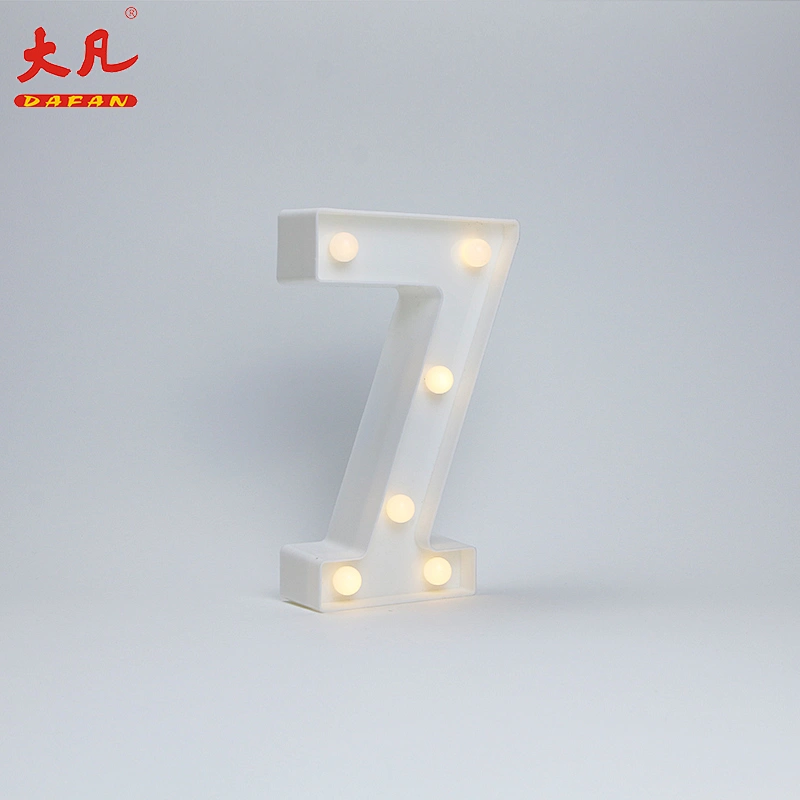 7 letter light battery plastic letter sign alphabet lamp plastic light box light indoor