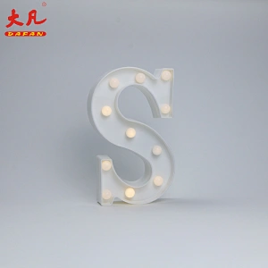 S letter ring led home lighting letter box light battery operated light 3d letter sign room light