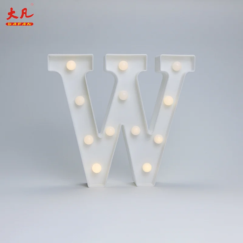 W Christmas led light battery letter light plastic led panel word light led alphabet letters