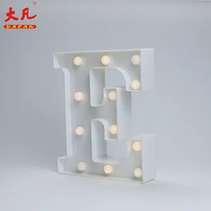 E ring with letter design plastic bulkhead light Christmas decoration 3d letter sign