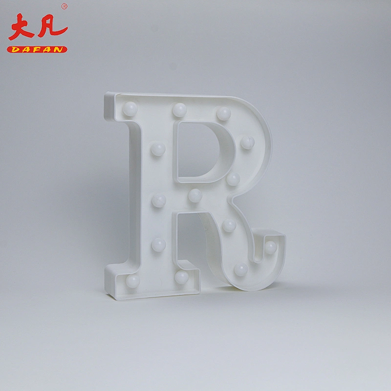 R battery operated led light design lamp Christmas decoration led letter signs alphabet lamp