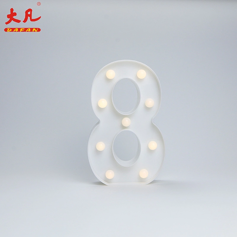 8 plastic letter light sign light decoration for festival,wedding,party room night light