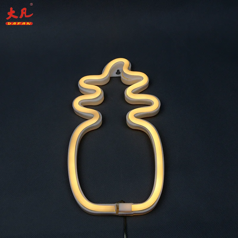 Pineapple Christmas letter light led neon flex rope light decorative neon lamp for wedding festival