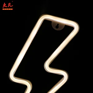 Hot sales bedside decorations corrosion-resistant LED warm white lightning signs neon light