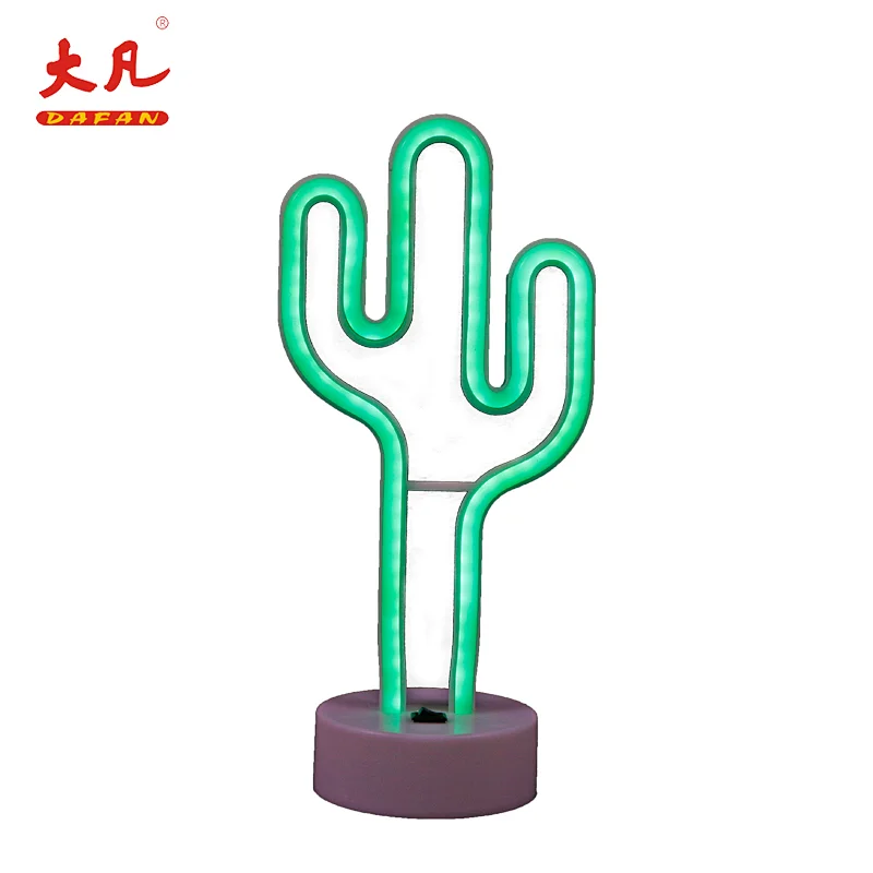 仙人掌形状瓷霓虹灯广告婚礼节日灯餐厅酒吧霓虹灯标志选框光