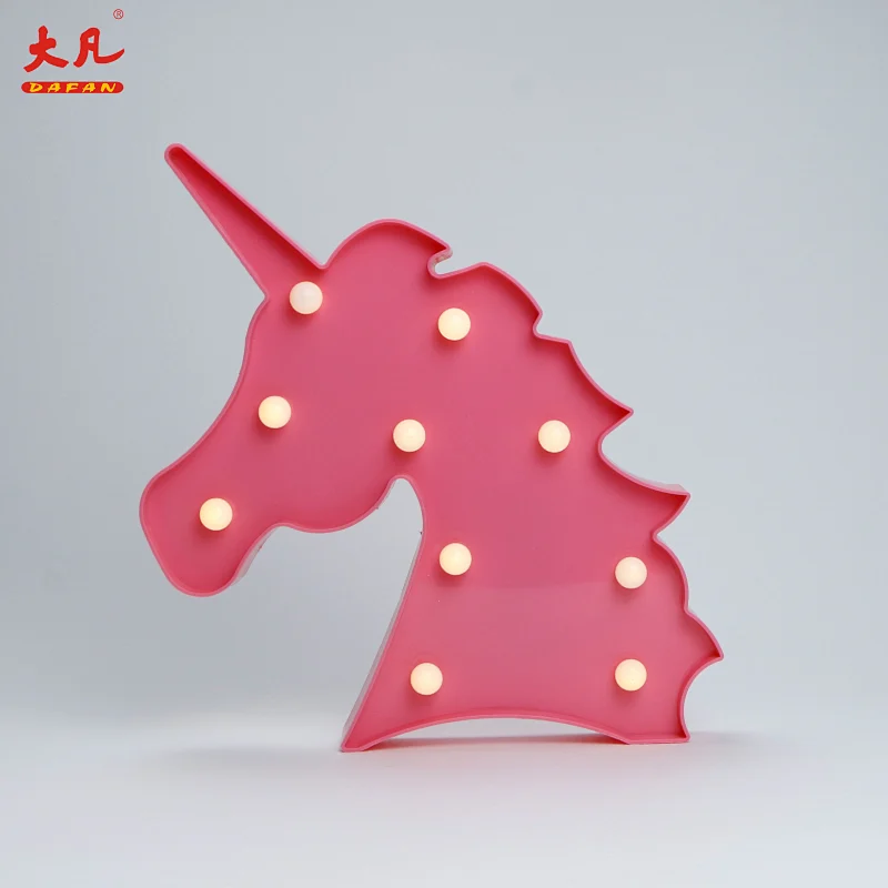 Christmas decoration clear plastic marquee baby lamp unicorn marquee light marquee wedding