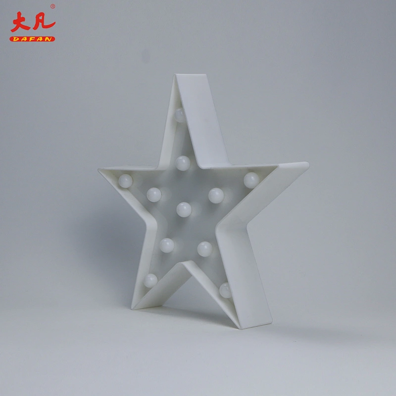 Star plastic light led Christmas decoration led plastic panel light pvc marquee marquee light letters for wedding