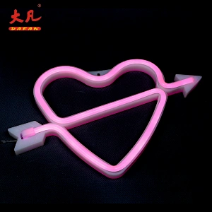 neon sign china heart shape usb battery marquee light Christmas festival decoration wedding neon sign