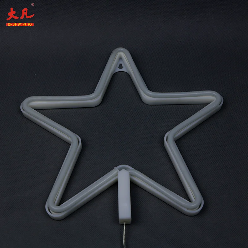 热卖五角星装饰灯霓虹灯标志灯usb＆电池供电led霓虹灯绳灯