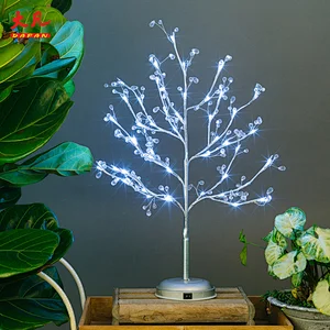 高档人造树防水白色led圣诞闪亮装饰led花树灯