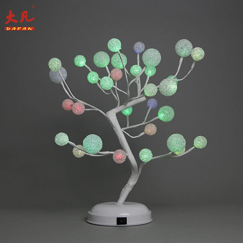 镂空变色人造树枝led大光球户外塑料球灯