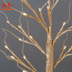 wholesale high grade dusting preparation led artificial yard room tree waterproof birch led indoor Christmas tree lights