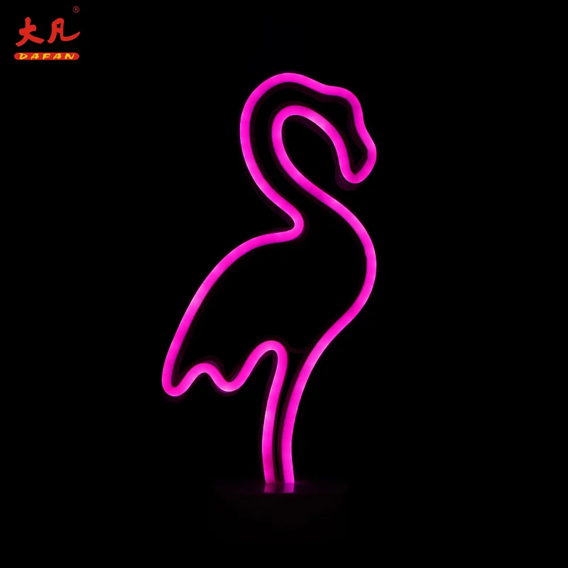 LED flamingo neon led sign neon table lamp hotel bedside room lamp party marquee letter