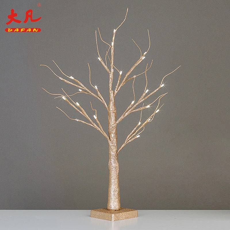 wholesale high grade dusting preparation led artificial yard room tree waterproof birch led indoor Christmas tree lights