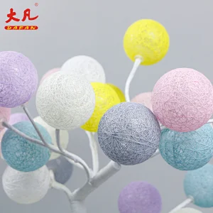 32 LED桌面树灯棉球盆景树灯圣诞树灯