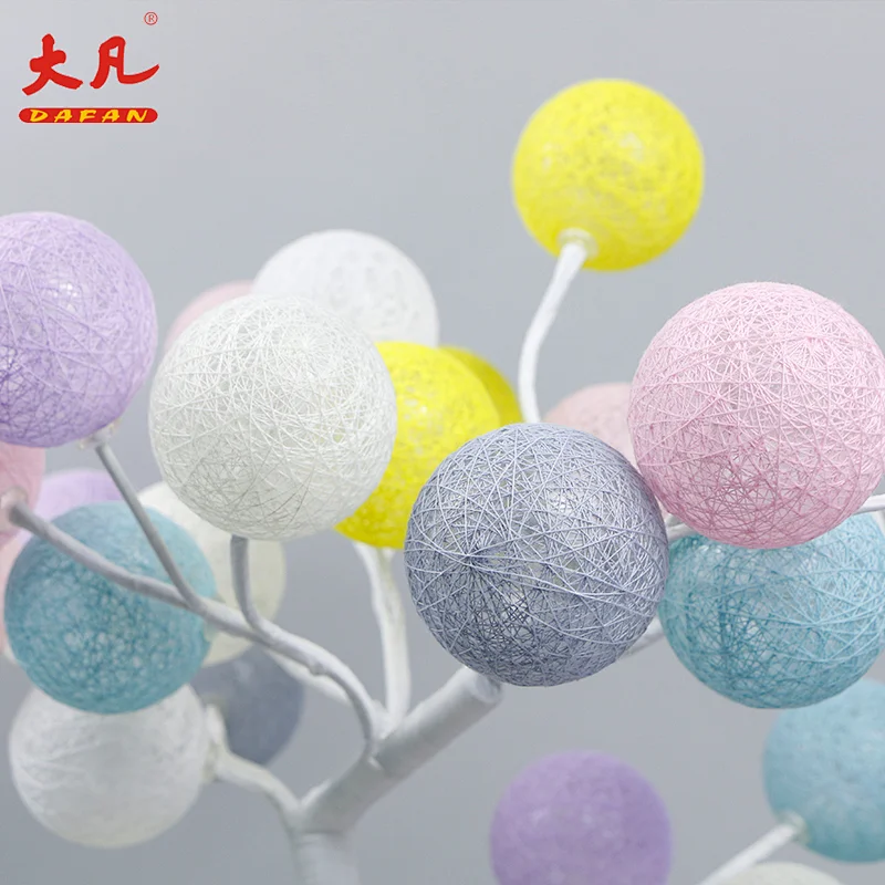 32 LED桌面树灯棉球盆景树灯圣诞树灯