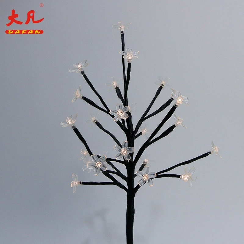 led battery operated light up plastic decorative artificial cherry blossom bonsai lighting flower tree light