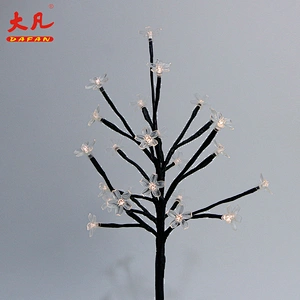 led battery operated light up plastic decorative artificial cherry blossom bonsai lighting flower tree light