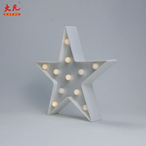 Star plastic light led Christmas decoration led plastic panel light pvc marquee marquee light letters for wedding