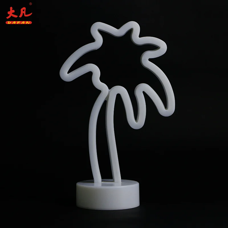畅销圣诞新款椰子树灯电池led霓虹灯装饰USB灯霓虹灯台灯室内