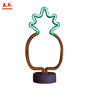 cheap table lamp led usb pineapple neon lamp decoration USB neon room lighting