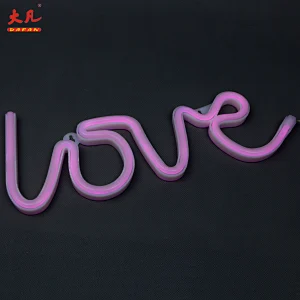 Love shape wholesale led neon open sign festival decoration shop open closed sign