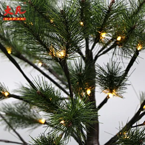 120cm人造松树灯圣诞装饰户外led树灯模拟房间婚礼派对盆景树