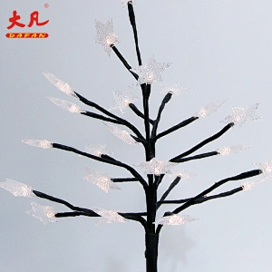 star shape flower tree battery led light decoration table lamp beautiful led birch tree decoration tree pot