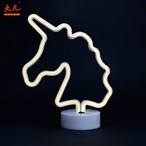 china wholesale unicorn baby lamp neon light sign decoration led battery night lamp christmas led light