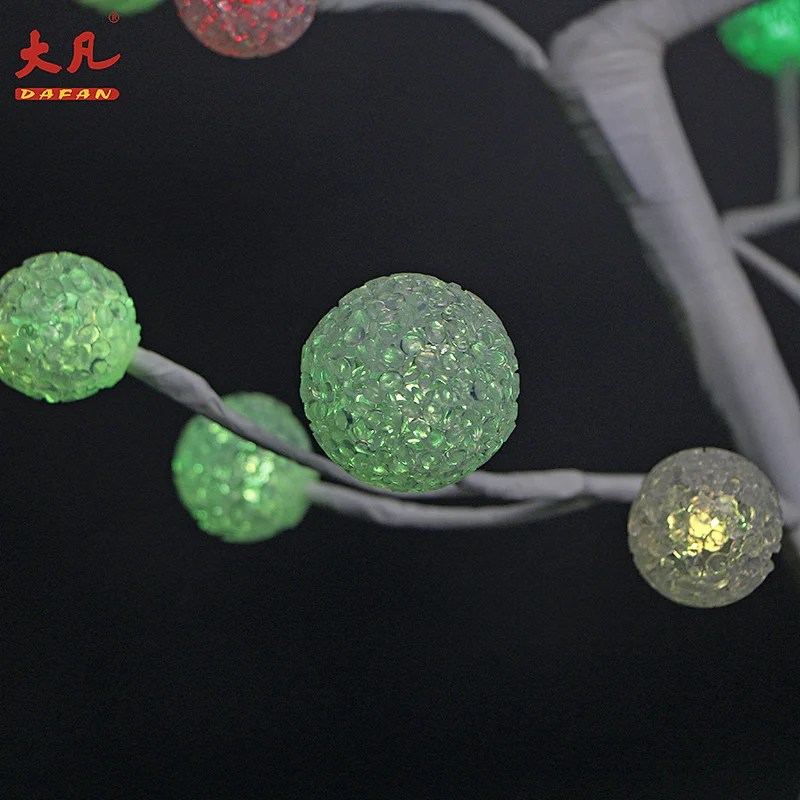 镂空变色人造树枝led大光球户外塑料球灯