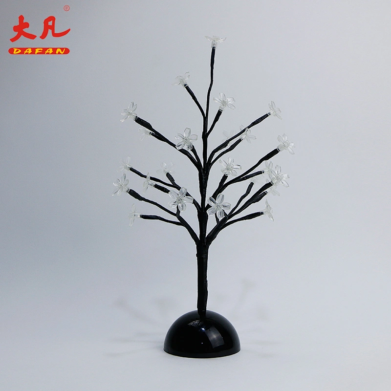 led battery operated light up plastic decorative artificial cherry blossom bonsai lighting flower tree light