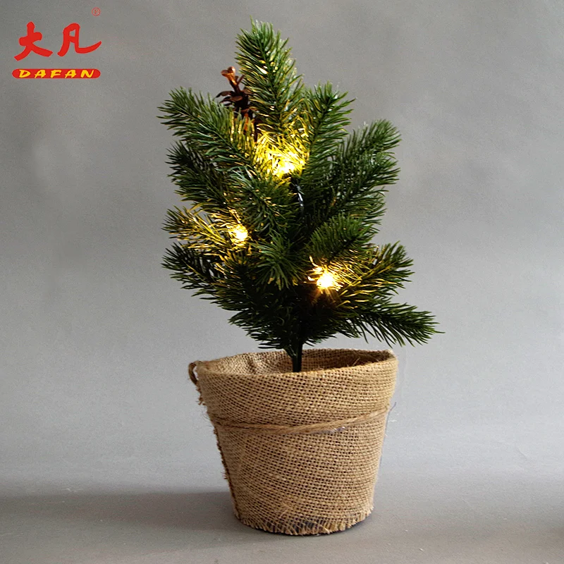 high quality table pine needle tree light battery simulate tree lights led Christmas tree light for home party