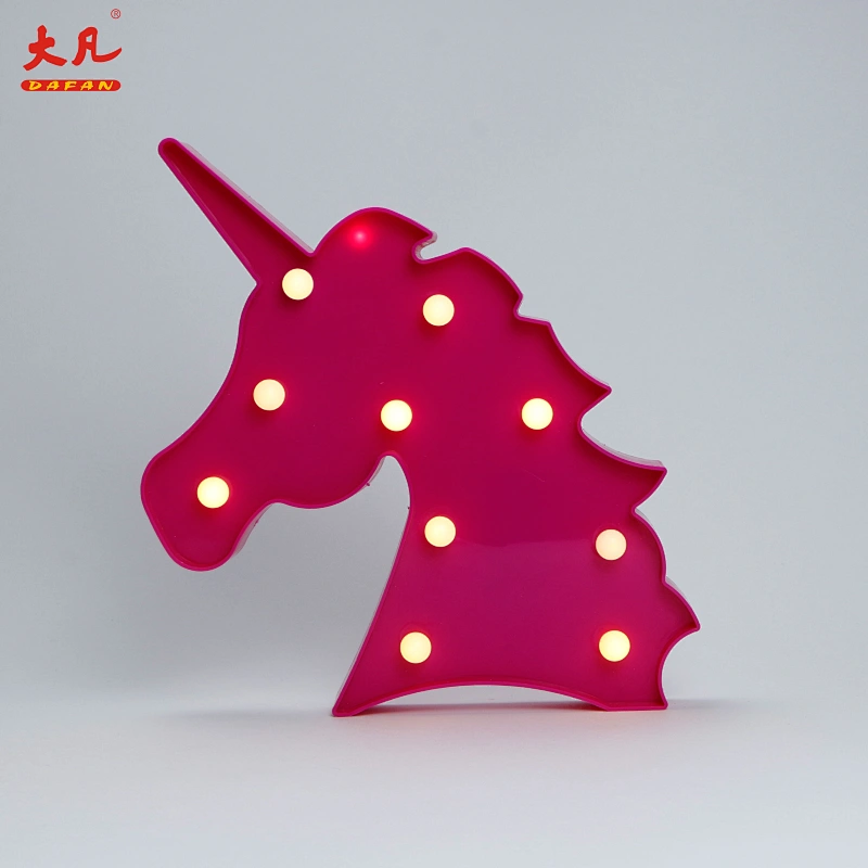 Christmas decoration clear plastic marquee baby lamp unicorn marquee light marquee wedding
