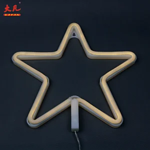 hot sell star decoration light neon sign light usb&battery powered led neon rope light