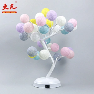 32 LED Tabletop Tree Lights Cotton Ball Bonsai Tree Lights Christmas tree light