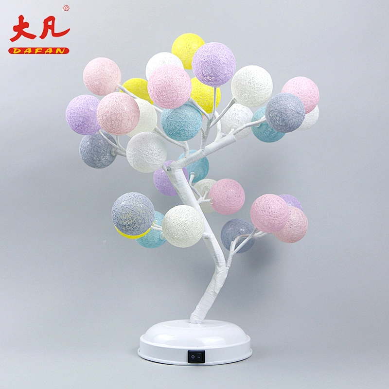 32 LED Tabletop Tree Lights Cotton Ball Bonsai Tree Lights Christmas tree light