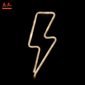 Hot sales bedside decorations corrosion-resistant LED warm white lightning signs neon light