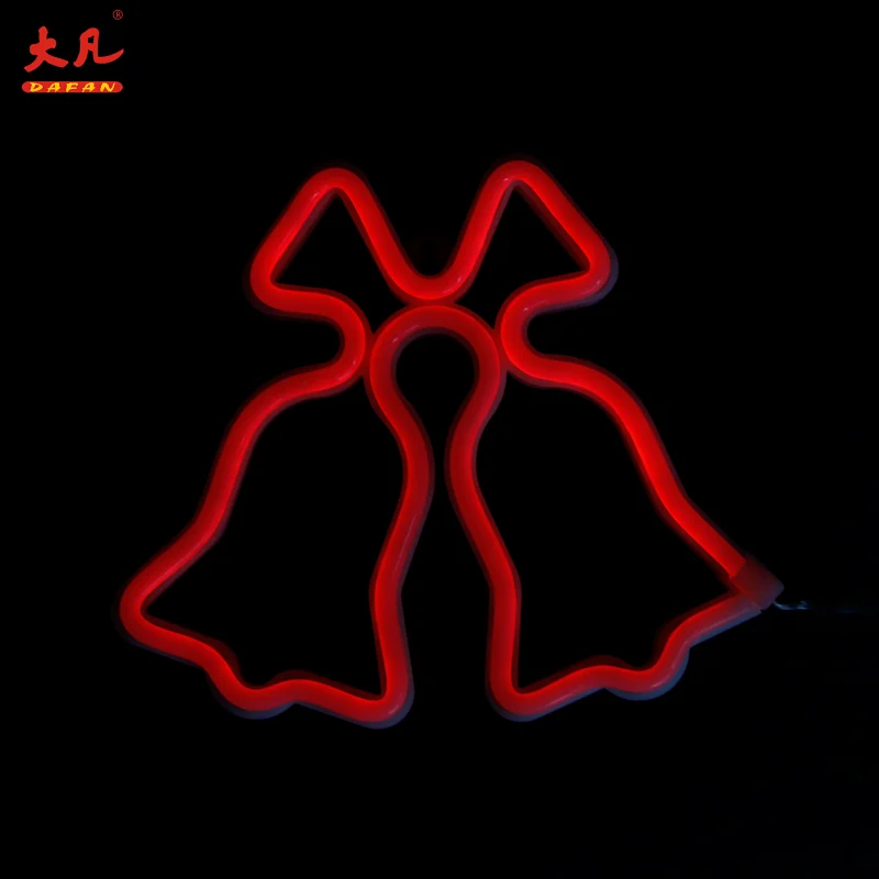 Best sale neon battery night light led bell festival decorative lights neon sign
