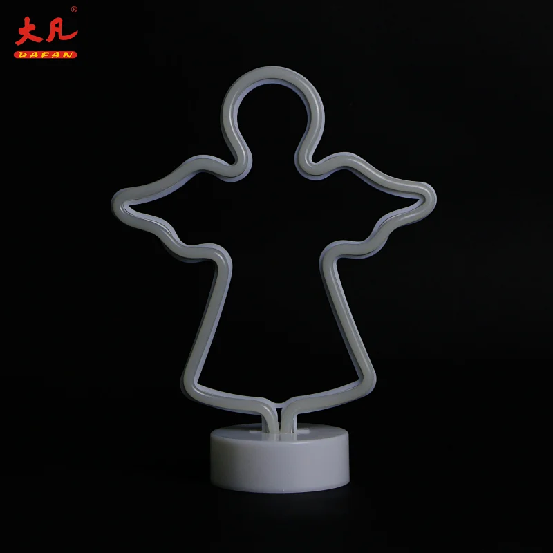 天使造型led灯室灯台led电池供电灯usb霓虹灯