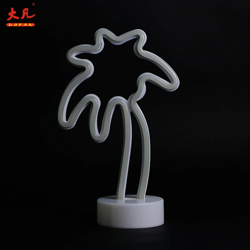 畅销圣诞新款椰子树灯电池led霓虹灯装饰USB灯霓虹灯台灯室内