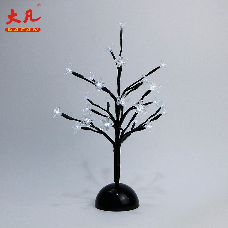 led battery operated light up plastic decorative artificial cherry blossom bonsai lighting flower tree light