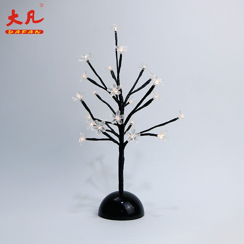 led battery operated light up plastic decorative artificial cherry blossom bonsai lighting flower tree light