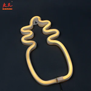 Pineapple Christmas letter light led neon flex rope light decorative neon lamp for wedding festival