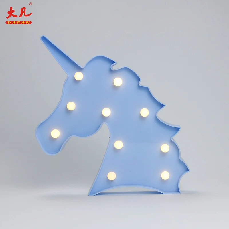 Christmas decoration clear plastic marquee baby lamp unicorn marquee light marquee wedding