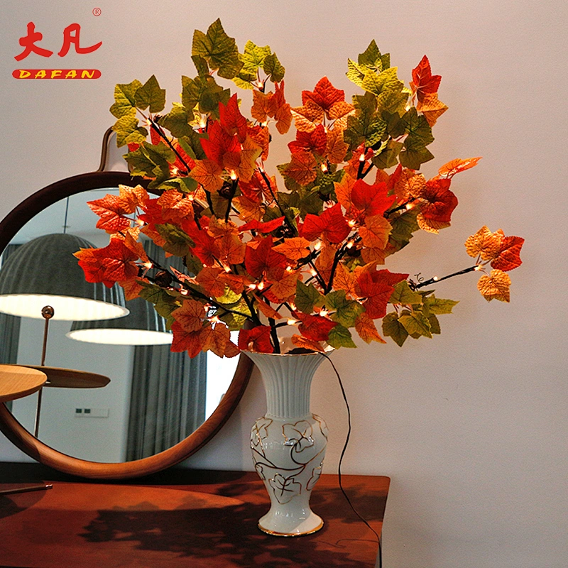 artificial small plant bonsai red maple trees landscaping room decoration tree pot