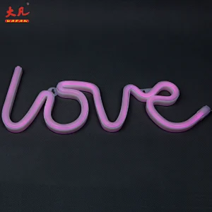 Love shape wholesale led neon open sign festival decoration shop open closed sign