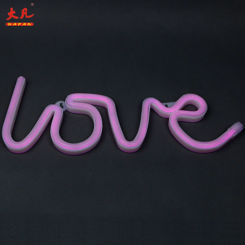 Love shape wholesale led neon open sign festival decoration shop open closed sign